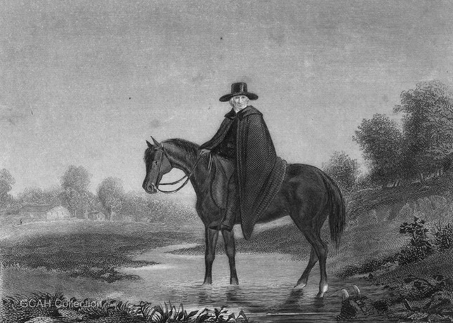 A historic image of a Methodist circuit rider. The United Methodist Commission on Archives and History serves as the church's “ministry of memory” to learn from the past and anticipate the future. Image courtesy of the General Commission on Archives and History at Drew University.
