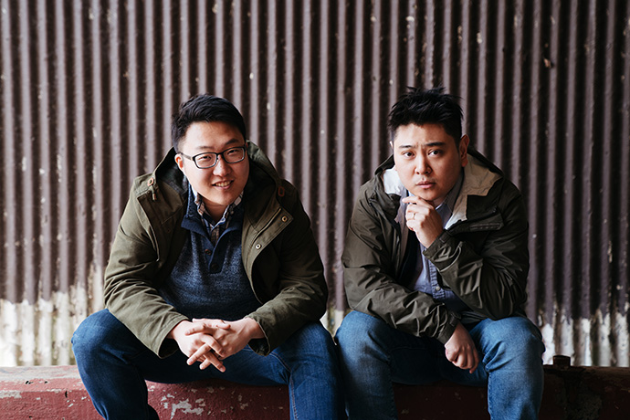 Filmmakers Peter Lee (left) and Julian Kim discovered their love of filmmaking through the youth ministry program at First United Methodist Church in the Flushing neighborhood in Queens, N.Y. Photo courtesy of Jebby Productions.