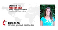 Rebecca Cole, es una joven líder de origen cubano-estadounidense que coordina la promoción de las relaciones de La Iglesia Metodista Unida con organizaciones sociales de base. Fotocomposición Rev. gustavo Vasquez, Noticias MU. 