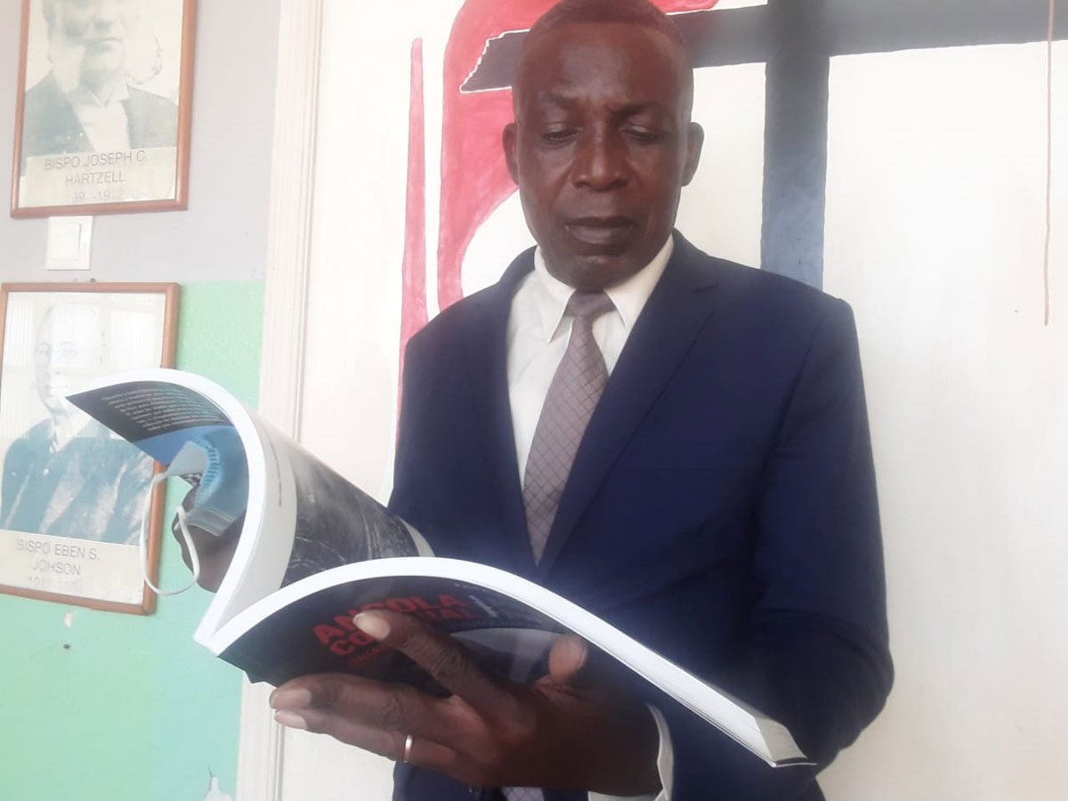 Reverendo José Malhado - Historiador da Conferencia Anual do Oeste de Angola.  Luanda, foto de Augusto Bento.