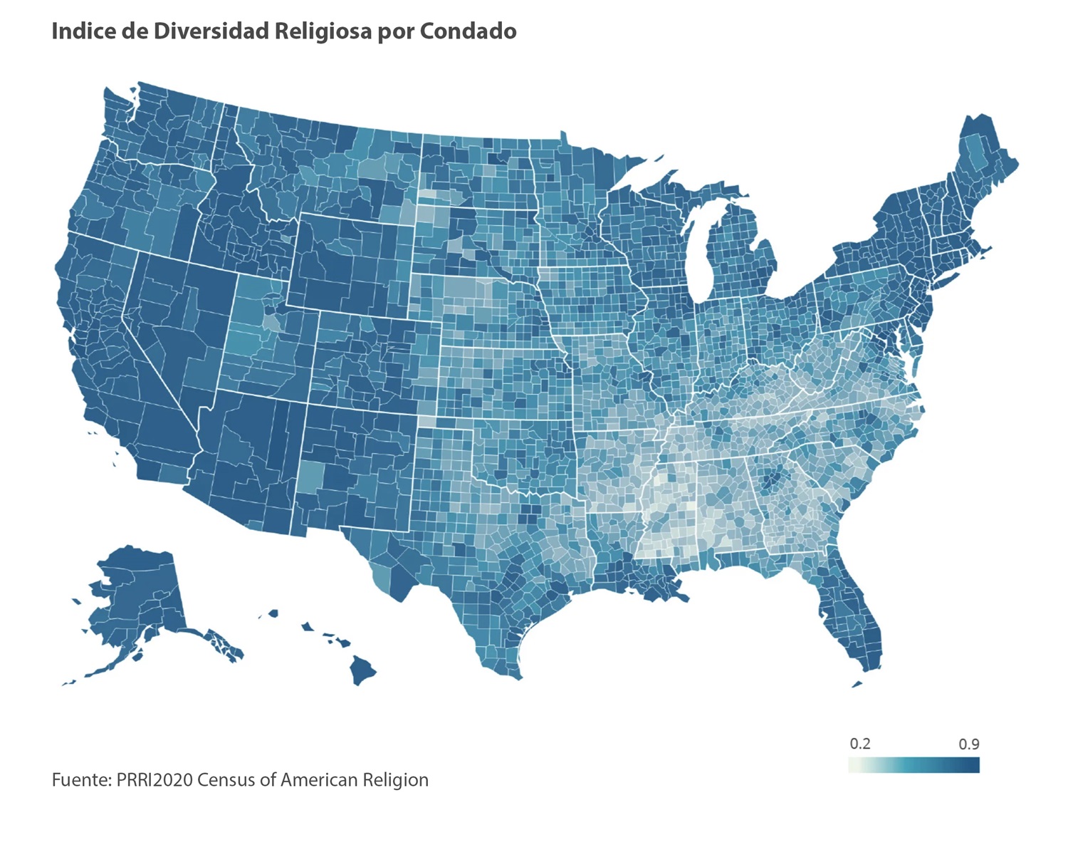 Gráfico cortesía de PRRI Census of American Religion.