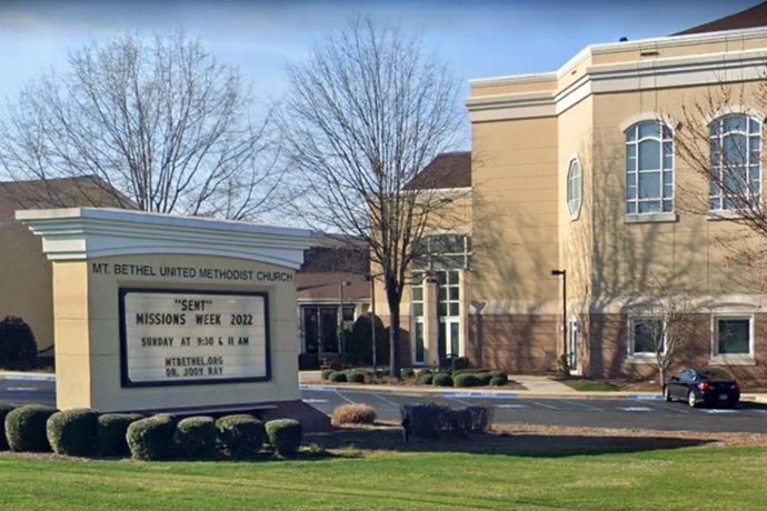 A lawsuit and countersuit between the North Georgia Conference and Mt. Bethel United Methodist Church in Marietta, Ga., has concluded with the megachurch agreeing to pay about $13.1 million to leave the denomination with property. Image courtesy of Google Maps. 