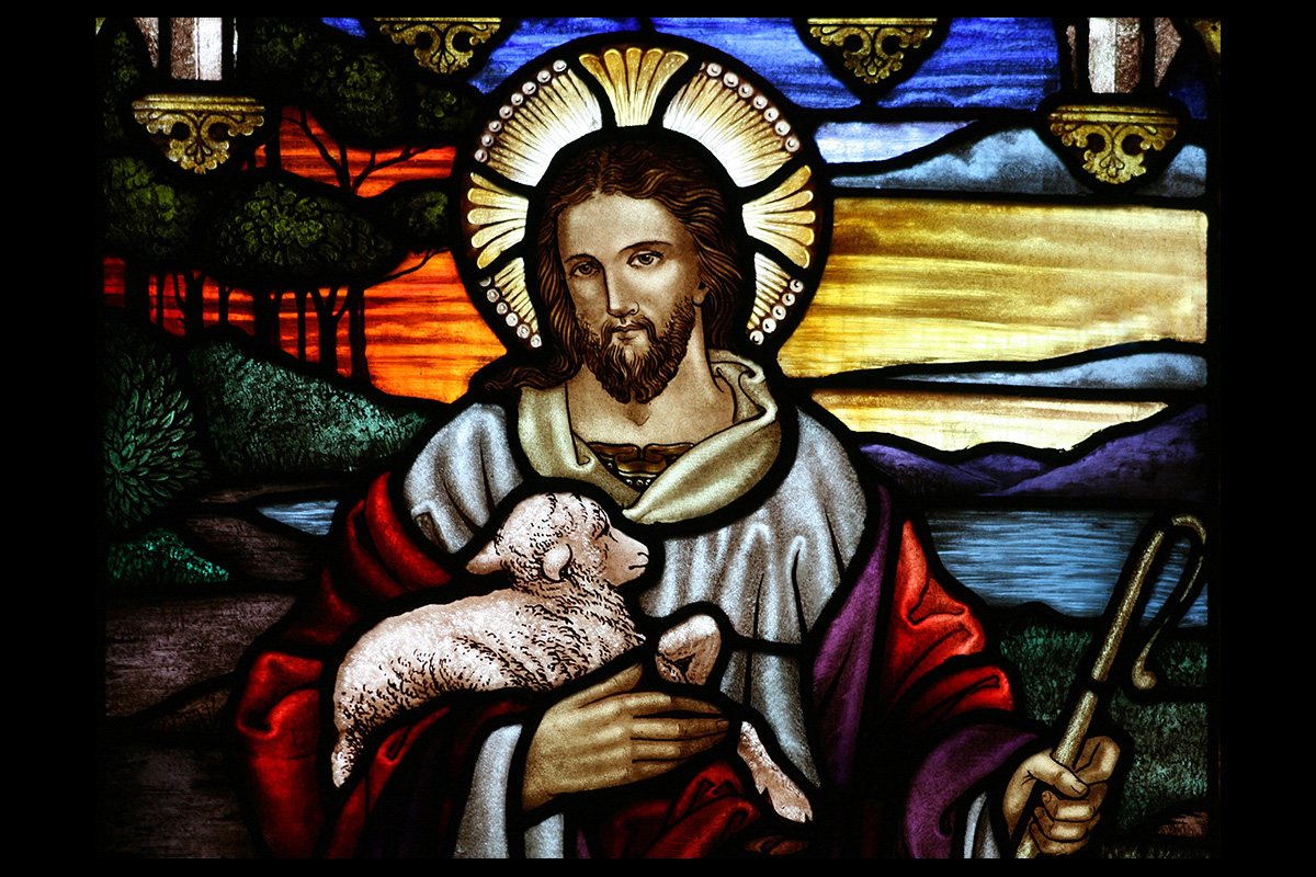 A stained-glass window at St. John the Baptist’s Anglican Church in Ashfield, New South Wales, illustrates Jesus’ description of himself as the Good Shepherd. A new Ipsos poll offers insight into how Christians are viewed today. Photo by Toby Hudson, courtesy of Wikimedia Commons.
