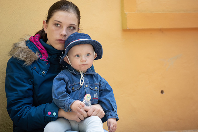 Vlada and her son, Dima, fled their home near Mykolaiv, Ukraine, after her husband went to war as part of Ukraine’s compulsory military service. They are staying at the Poušť United Methodist church camp near Bechyně, Czech Republic. Photo by Mike DuBose, UM News.