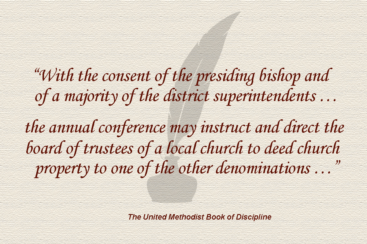 The Council of Bishops asked the Judicial Council — The United Methodist Church’s top court — for clarity on how Paragraph 2548.2 in the Book of Discipline should be applied. Quill by Gordon Johnson, courtesy of Pixabay; graphic by Laurens Glass, UM News. 