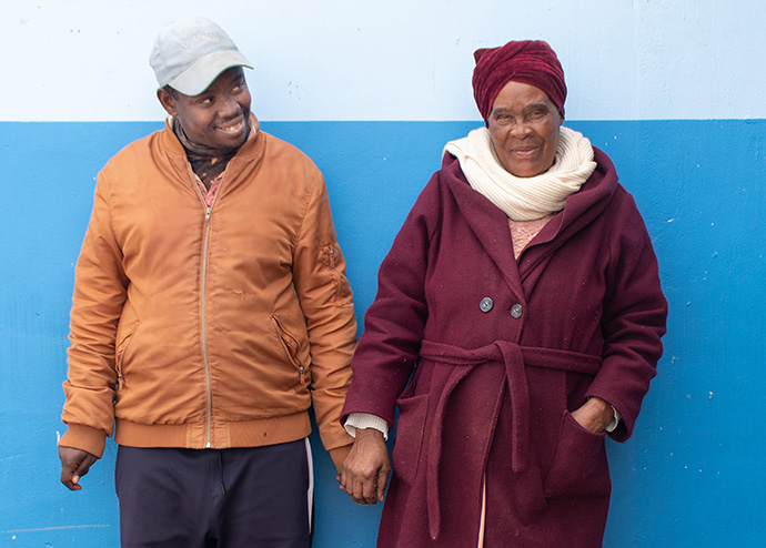 Nontuthuzelo Nozulwane says caring for her son, Mphuthumi Mfengu, motivated her to start assisting other children in the Philippi East community of Cape Town with similar conditions to his. Photo by Tapiwa Bopoto.