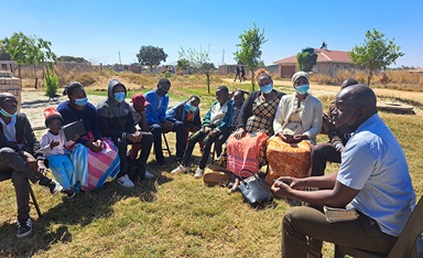 Kurai Baureni, a member of Ebenezer United Methodist Church, leads a community Bible study class in Chitungwiza, Zimbabwe. The Chitungwiza Marondera District trained 40 class leaders through the Community Bible Study International program, and today there are 161 classes functioning. Photo by Priscilla Muzerengwa, UM News. Kurai Baureni, a member of Ebenezer United Methodist Church, leads a community Bible study class in Chitungwiza, Zimbabwe. The Chitungwiza Marondera District trained 40 class leaders through the Community Bible Study International program, and today there are 161 classes functioning. Photo by Priscilla Muzerengwa, UM News.