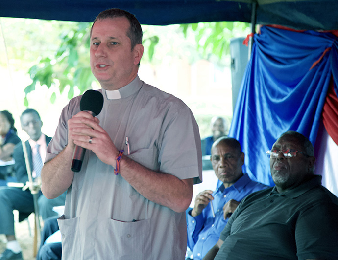 The Rev. Owen Ross, director of church development for the North Texas Conference, speaks about his love for the Fairfield Childrenâs Home, which started when he attended Africa University for a semester. He would walk across campus to the valley of Old Mutare Mission to visit the children. âThe kids grabbed my heart and didnât let go,â he said. Photo courtesy of the Africa University Public Affairs Office.