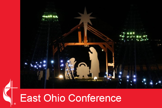 An outside nativity is one part of Pleasant Hills United Methodist Church's annual Christmas event in Middleburg, Ohio. Photo courtesy of East Ohio Conference.