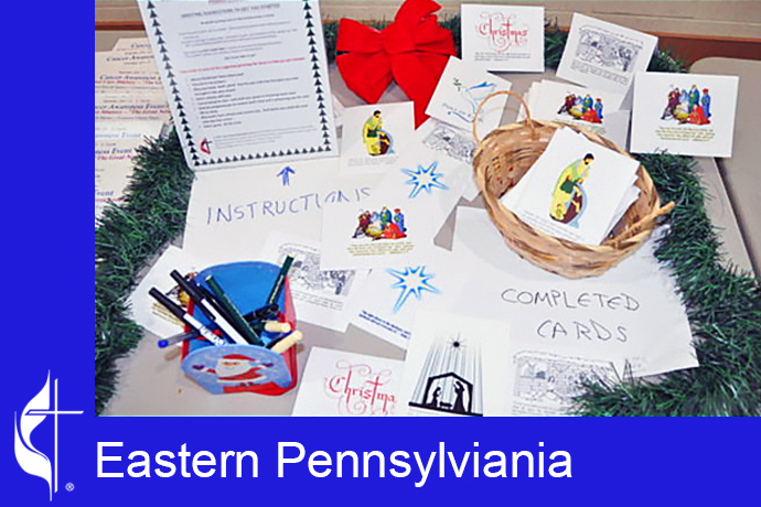 A collection of Christmas cards will share holiday cheer with inmates. Photo courtesy of the Eastern Pennsylvania Conference. 