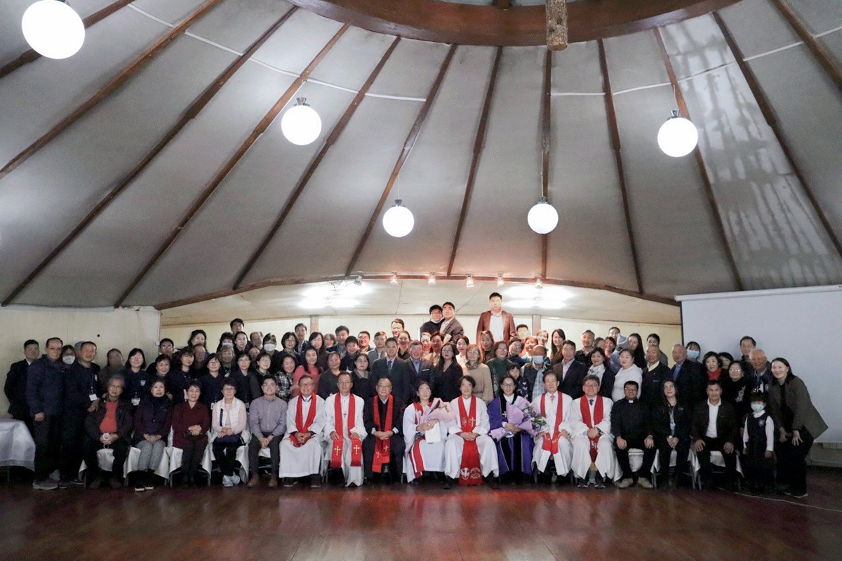 Mission leaders and guests from the U.S. and Korea gather to celebrate the 20th anniversary of United Methodist ministry in Mongolia during the Mongolian Mission Initiative’s annual gathering on Oct. 3. Photo courtesy of the Asia Regional Office, United Methodist Board of Global Ministries.