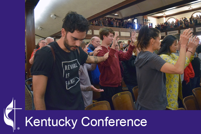 People have traveled from far and wide to attend worship services at Asbury University and Asbury Theological Seminary in a revival that has gone "viral" through social media. Photo by Cathy Bruce, the Kentucky Conference.