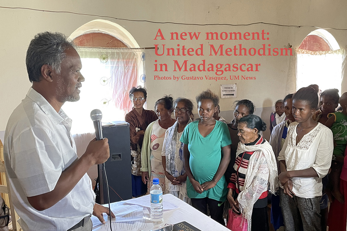 “Brother Jean” Aime Ratovohery, founding leader of the congregation, participates in a congregational conference to officially organize the first United Methodist church in Madagascar. Photo by the Rev. Gustavo Vasquez, UM News.