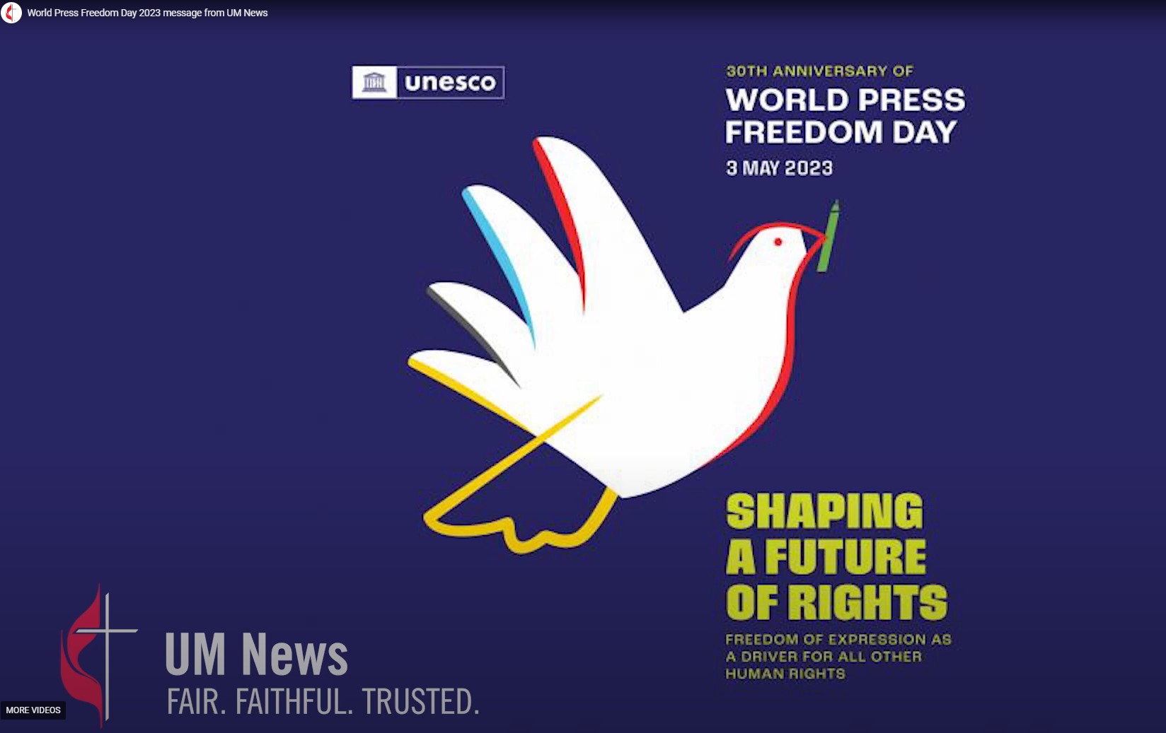 연합감리교뉴스 편집장인 팀 탠튼이 5월 3일 세계 언론 자유의 날에 대해 인터뷰한 동영상 화면 갈무리. 동영상 출처, resourceumc.org.