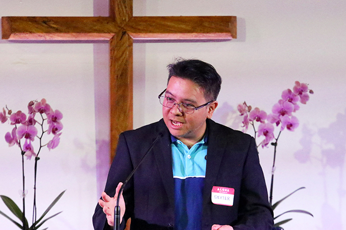 The Rev. Dexter Ceballos, a Global Ministries missionary to Mongolia, reported on the ministries of the Mongolia Mission Initiative during the summit. Photo by Rev. Thomas E. Kim, UM News.