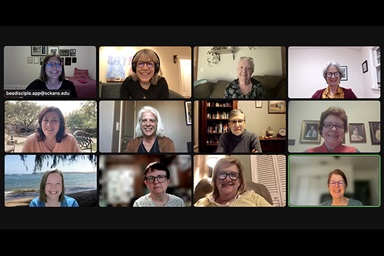 Disciple Bible Study participants meet online during a small group session. The women are alpha testers for the new BeADisciple Study App. Beta testing of the app begins Aug. 1, with a full rollout scheduled for 2024. Photo courtesy of the Richard and Julia Wilke Institute for Discipleship.  Disciple Bible Study participants meet online during a small group session. The women are alpha testers for the new BeADisciple Study App. Beta testing of the app begins Aug. 1, with a full rollout scheduled for 2024. Photo courtesy of the Richard and Julia Wilke Institute for Discipleship.