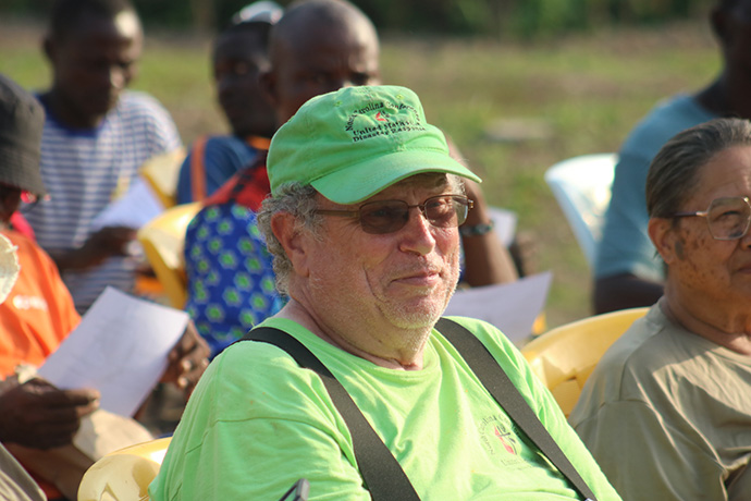 The Rev. Bill Haddock, leader of the North Carolina Conference mission team to Liberia, said construction of the new butchery plant helped to fulfill his annual conference’s desire to empower Liberians through pig farming. Photo by E Julu Swen, UM News.