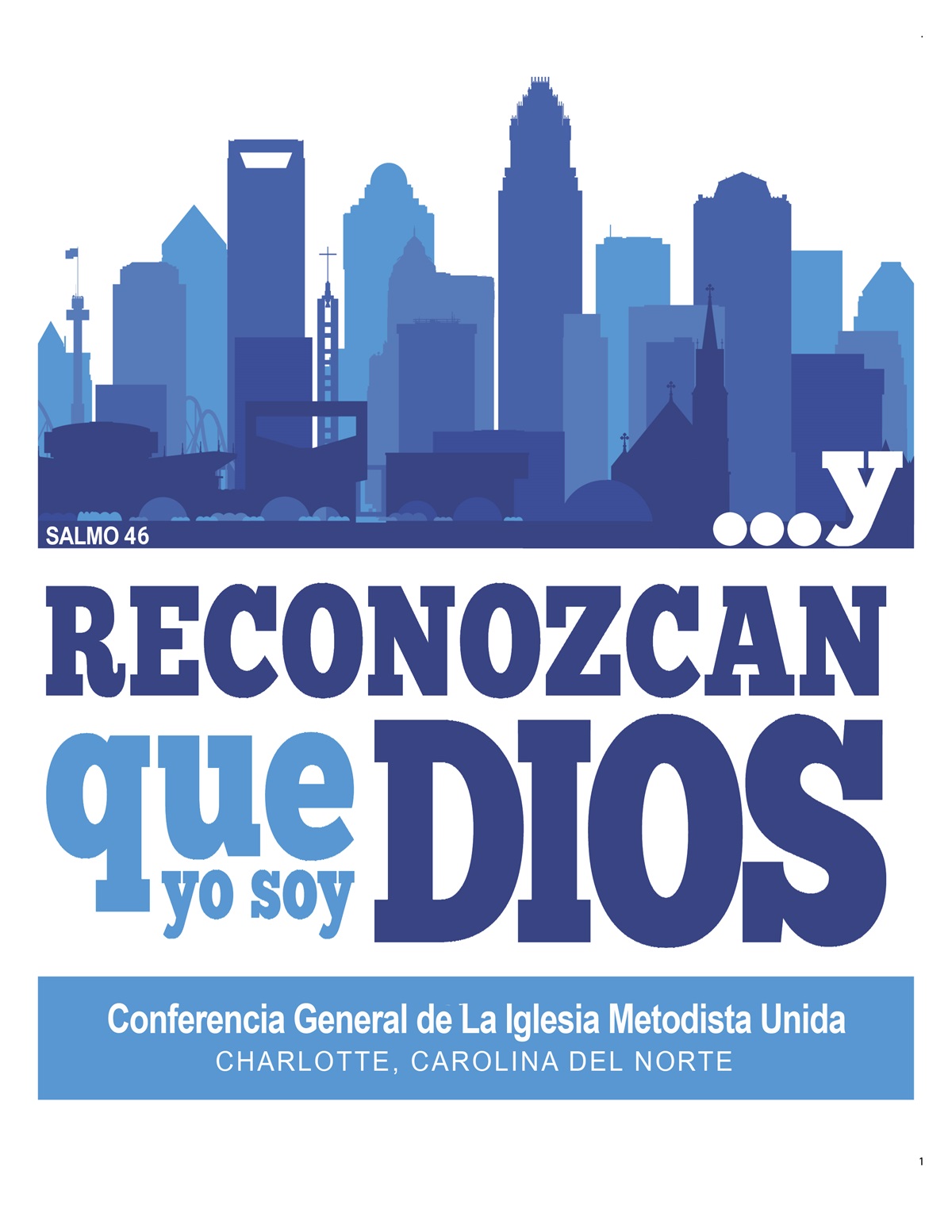 Logotipo actualizado para la pospuesta Conferencia General 2020 que se celebrará del 23 de abril al 3 de mayo de 2024 en el Centro de Convenciones de Charlotte en Charlotte, Carolina del Norte. Imagen cortesía de UMCOM, versión en español Rev. Gustavo Vasquez.