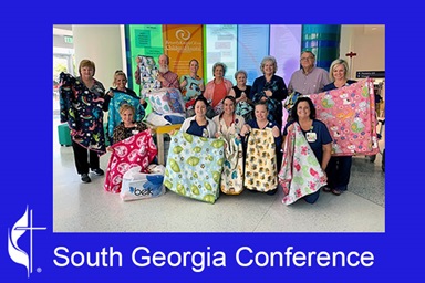 Seeking purpose after retirement, Carolyn Harrison embarked on a mission to provide warmth and comfort to those in need. Photo courtesy of the South Georgia Conference.