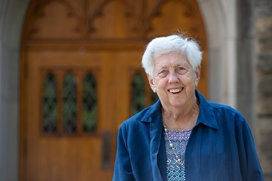 Joyce Sohl visits the Scarritt Bennett Center in Nashville, Tenn., to take part in its 35th anniversary celebration. Sohl retired from a 28-year career with United Methodist Women (now United Women in Faith) in 2004 and five years later became the first volunteer laywoman-in-residence at the nonprofit conference, retreat and education center. Photo by Mike DuBose, UM News. Joyce Sohl visits the Scarritt Bennett Center in Nashville, Tenn., to take part in its 35th anniversary celebration. Sohl retired from a 28-year career with United Methodist Women (now United Women in Faith) in 2004 and five years later became the first volunteer laywoman-in-residence at the nonprofit conference, retreat and education center. Photo by Mike DuBose, UM News.