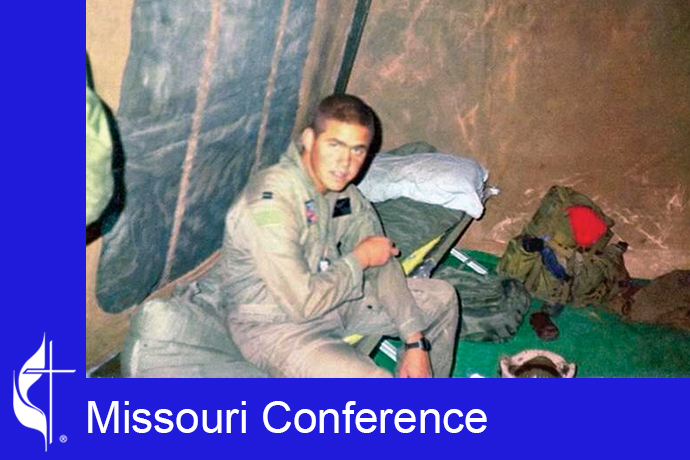 Only about 100 medivac pilots are in the Army, so being one means you will spend much time deployed. The Rev. Bryan Wendling spent all the 1990s in the service; that meant a lot of time in the desert, with Desert Storm and Desert Shield. Photo courtesy of the Missouri Conference.
