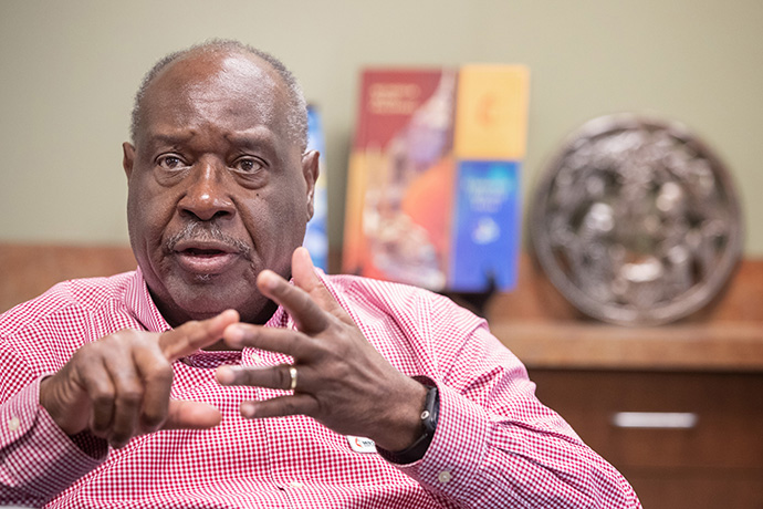 Retired Bishop James Swanson has committed to leading United Methodist Men through General Conference, which is set for April 23-May 3 in Charlotte, North Carolina. He said the disaffiliation of United Methodist churches offers “an opportunity … for us to reset.” Photo by Mike DuBose, UM News.