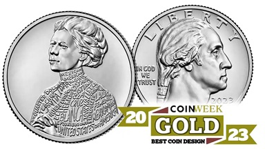 CoinWeek reconoce la moneda de 25 centavos con la imagen de Jovita Idar emitida en 2023 como el mejor diseño de moneda de 2023.