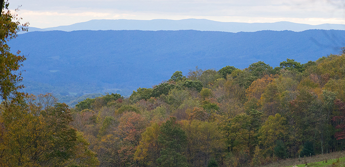A view of the Shenandoah Valley near Pearisburg, Va., from the Woods Hole Hostel, a popular resting spot for hikers along the Appalachian Trail. On the eve of the 2024 United Methodist General Conference in Charlotte, N.C., climate activists held a candlelight Vigil for Creation to advocate for greater stewardship of creation. File photo by Mike DuBose, UM News.