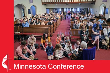 A worship service at Fairmont United Methodist Church in Fairmont, Minn. Photo courtesy of the Minnesota Conference. A worship service at Fairmont United Methodist Church in Fairmont, Minn. Photo courtesy of the Minnesota Conference.