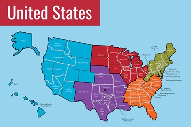 Map of U.S. jurisdictions, episcopal areas and annual conferences by United Methodist Communications Map of U.S. jurisdictions, episcopal areas and annual conferences by United Methodist Communications