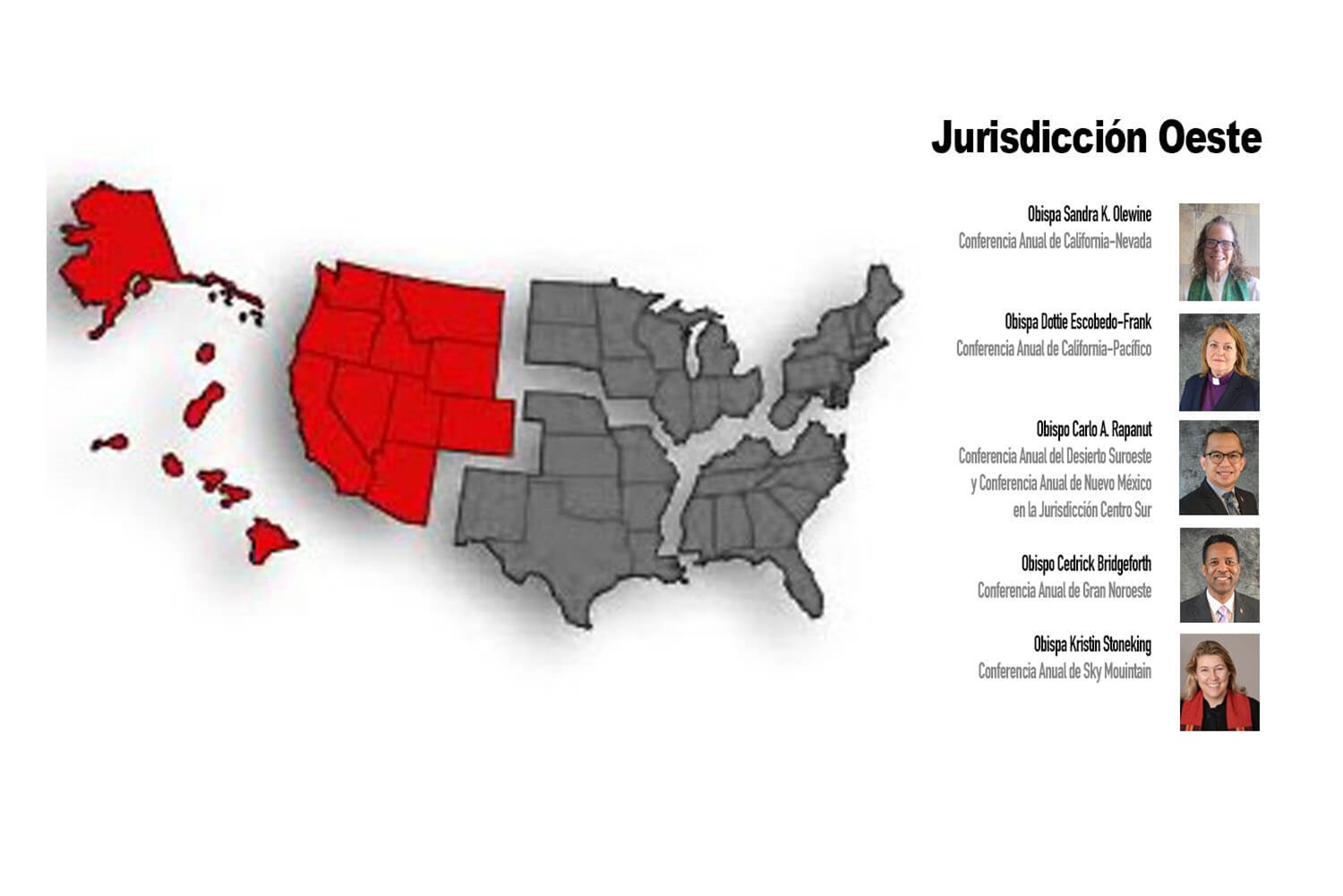 Jurisdicciones obispos Oeste