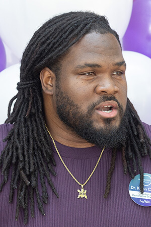 The Rev. Kylan Pew at Gammon Theological Seminary in Atlanta. Photo by Mike DuBose, UM News.