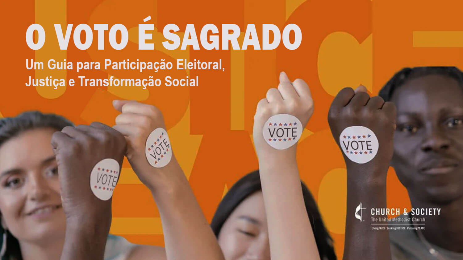 Nestes tempos de polarização, os Metodistas Unidos em toda a conexão estão sendo chamados a participar fielmente do engajamento cívico como testemunhas de paz e justiça. O United Methodist Board of Church and Society (Conselho Metodista Unido da Igreja e Sociedade) produziu um kit de ferramentas para ajudar os Metodistas Unidos a participar das eleições de novembro com integridade. Logotipo cortesia do United Methodist Board of Church and Society. Imagem cortesia da Junta Metodista Unida da Igreja e Sociedade. Versão em português Rev. Gustavo Vasquez, Notícias MU.