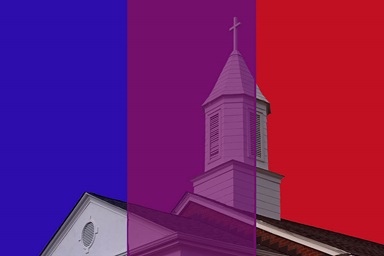 United Methodists in North Carolina and beyond say it’s important for Christians with opposing political views to seek common ground. That’s the idea behind the Western North Carolina Conference’s Purple Church Initiative, which aims to foster dialogue between conservative and progressive church members. Church image by Steven Kyle Adair; graphic by Laurens Glass, UM News. United Methodists in North Carolina and beyond say it’s important for Christians with opposing political views to seek common ground. That’s the idea behind the Western North Carolina Conference’s Purple Church Initiative, which aims to foster dialogue between conservative and progressive church members. Church image by Steven Kyle Adair; graphic by Laurens Glass, UM News.