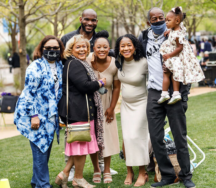An intergenerational family enjoys an annual Easter celebration at a park in 2021, sponsored by St. Luke Community United Methodist Church in Dallas, Texas. File photo courtesy of St. Luke Community United Methodist Church.