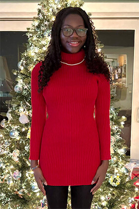Miriam Keefer, age 15, Christmas 2024. Photo courtesy of Susie Keefer.