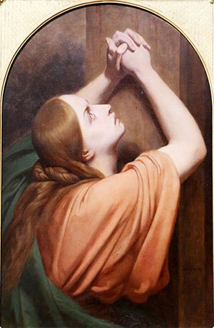 “Mary Magdalene at the Foot of the Cross” (between 1815 and 1847) by Dutch-French painter Ary Scheffer (1795-1858). Image courtesy of Wikimedia Commons. Click here to enlarge.