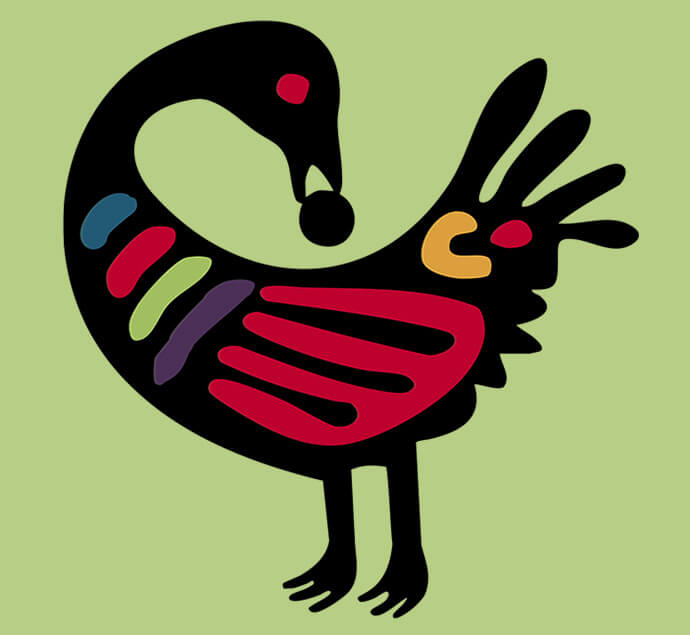 O pássaro Sankofa, que representa um pássaro arrancando uma joia de sabedoria de suas penas, é um símbolo da África Ocidental para lembrar a sabedoria do passado enquanto se avança. A Bispa da Conferência da Louisiana, Delores “Dee” J. Williamston, disse que a mesma ideia norteou o trabalho na declaração de visão. Imagem cortesia das Comunicações Metodista Unida.