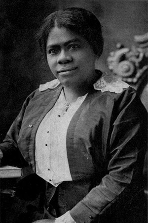 Mary Jane McLeod Bethune. Photo from “Women of achievement” written for the Fireside Schools, under the auspices of the Woman's American Baptist Home Mission Society, Chicago: Woman's American Baptist Home Mission Society, courtesy of Wikimedia Commons.