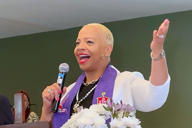 Bishop Tracy S. Malone, president of the United Methodist Council of Bishops, speaks during a mission consultation for Latin America and the Caribbean in Panama City. During the July 21-23 event, she highlighted the importance of strengthening the bonds of collaboration in missional work in the church.  Bishop Tracy S. Malone, president of the United Methodist Council of Bishops, speaks during a mission consultation for Latin America and the Caribbean in Panama City. During the July 21-23 event, she highlighted the importance of strengthening the bonds of collaboration in missional work in the church.