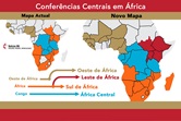 A Igreja Metodista Unida está reestruturando o seu mapa em África. Quando a Conferência Central de África reunir-se  de 13 a 17 de Março em Joanesburgo, a conferência central se dividirá e formará as conferências centrais do Sul de África e do Leste de África. As conferências centrais são responsáveis por eleger bispos e fazer adaptações ao Livro da Disciplina de acordo o seu contexto missionário. Gráfico de Ben Ward, UM News. A Igreja Metodista Unida está reestruturando o seu mapa em África. Quando a Conferência Central de África reunir-se  de 13 a 17 de Março em Joanesburgo, a conferência central se dividirá e formará as conferências centrais do Sul de África e do Leste de África. As conferências centrais são responsáveis por eleger bispos e fazer adaptações ao Livro da Disciplina de acordo o seu contexto missionário. Gráfico de Ben Ward, UM News.