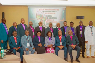 All 14 active bishops in Africa and three retired bishops pose for a photo at the Africa Colleges of Bishops meeting, held Sept. 1-4 in Luanda, Angola. During the gathering, the bishops celebrated The United Methodist Church’s growth on the continent and affirmed their commitment to church unity. Photo by Geraldo Martins, West Angola Conference. All 14 active bishops in Africa and three retired bishops pose for a photo at the Africa Colleges of Bishops meeting, held Sept. 1-4 in Luanda, Angola. During the gathering, the bishops celebrated The United Methodist Church’s growth on the continent and affirmed their commitment to church unity. Photo by Geraldo Martins, West Angola Conference.