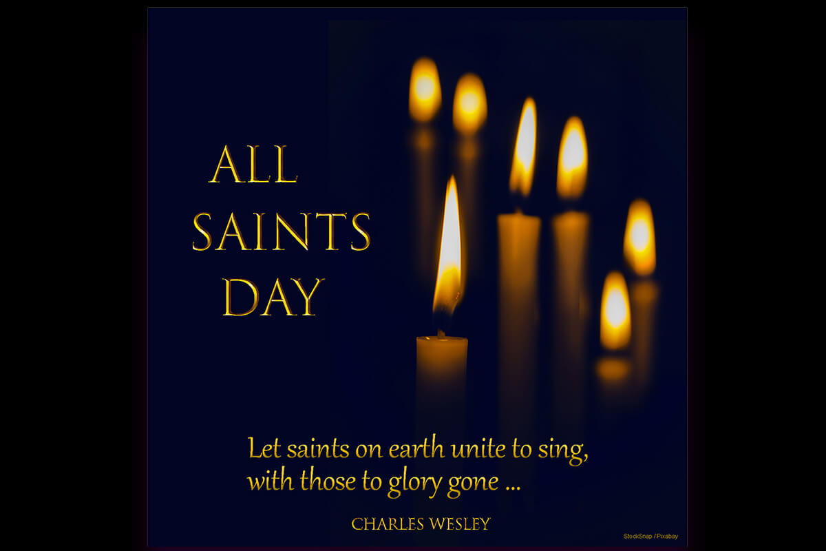 Charles Wesley hymn "Come, Let Us Join our Friends Above;" image by StockSnap from Pixabay; graphic by Laurens Glass, UM News