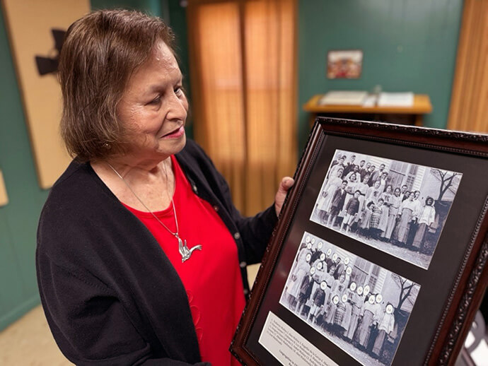 Sister Oralia Herrera is the historian of La Trinidad United Methodist Church. She has dedicated herself to rescuing and organizing photos, documents and historically significant objects for the church, which celebrated 120 years of ministry. It is one of the oldest Hispanic congregations in The United Methodist Church. Photo by the Rev. Gustavo Vasquez, UM News.