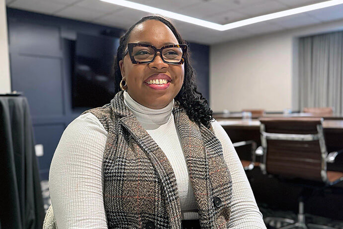 The Rev. Camille Henderson-Edwards, executive director for advocacy at the United Methodist Board of Church and Society, says that having migration ministry leaders share stories of racial profiling, violent detentions and family separations is “essential.” Photo by the Rev. Gustavo Vásquez, UM News.
