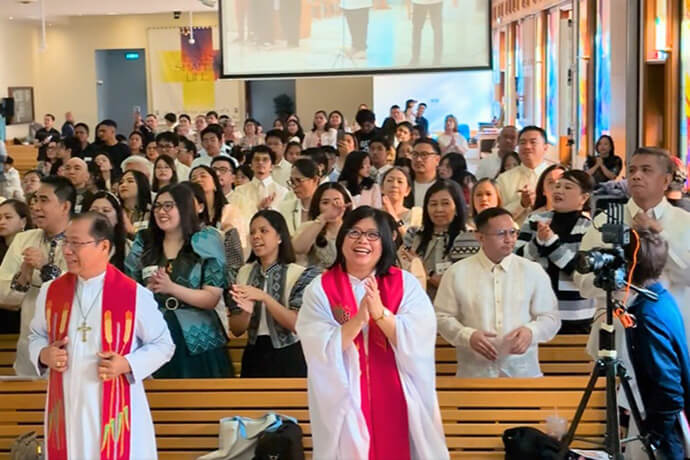 Filipino United Methodists living in the United Arab Emirates gather in Dubai for an annual meeting and celebration that included special choir performances and worship. Screenshot from video by the UAE Media Team.