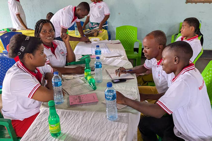 A group of United Methodist youth leaders exchange ideas during peace training in Uvira, Congo. The initiative, supported by the United Methodist Board of Church and Society, aims to curb juvenile delinquency in a region challenged by insecurity. Photo by Philippe Kituka Lolonga, UM News.