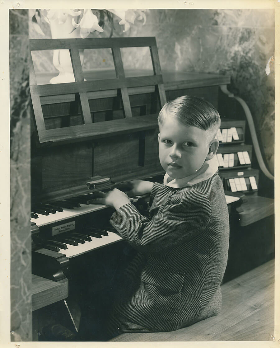 As a small boy, Charles H. Webb played organ and piano concerts around Dallas. Photo courtesy of Malcolm Webb.