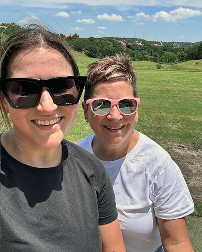 Elizabeth Harvey and her mom, Bishop Cynthia Fierro Harvey, enjoy an annual trip together in 2025. Elizabeth says she is proud and protective of her mother. “But I don’t worry about her at all when it comes to being able to take care of and handle herself out in the wild.” Photo courtesy of the Harveys. 