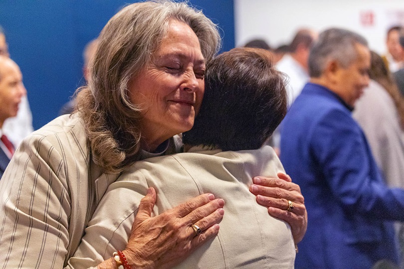 La Obispa Dottie Escobedo, líder episcopal de la Conferencia Anual de California-Pacifico de la Iglesia Metodista Unida, se expresó sobre papel de la hospitalidad dentro del testimonio cristiano: “Si todos pudiéramos recibir al otro con la misma calidez con la que yo he sido recibida aquí, estaríamos viviendo el Reino de Dios en la tierra”. Foto Paul Gómez, UMCOM.